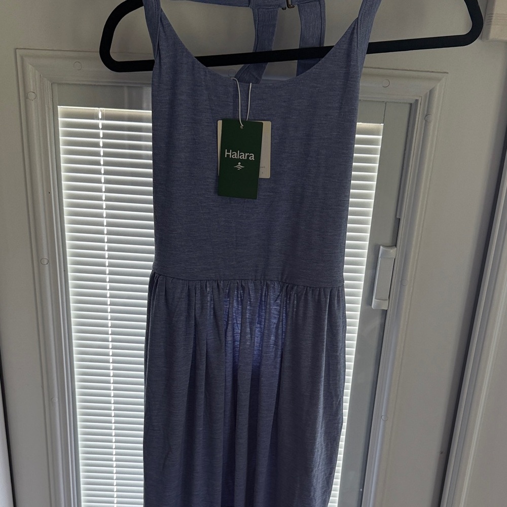 HALARA casual jumpsuit easy peasy style in Heather Blue
